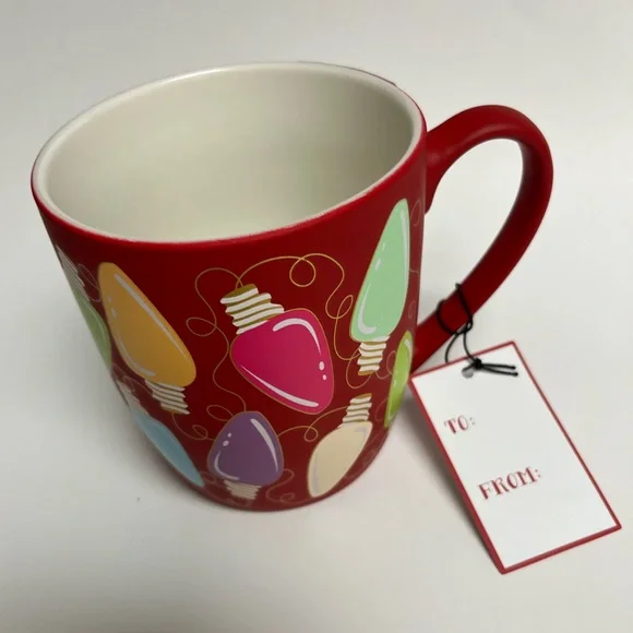 NWT ⚜️♥️⚜️ Peppermint & Pine Christmas light red festive Mug - Picture 7 of 12